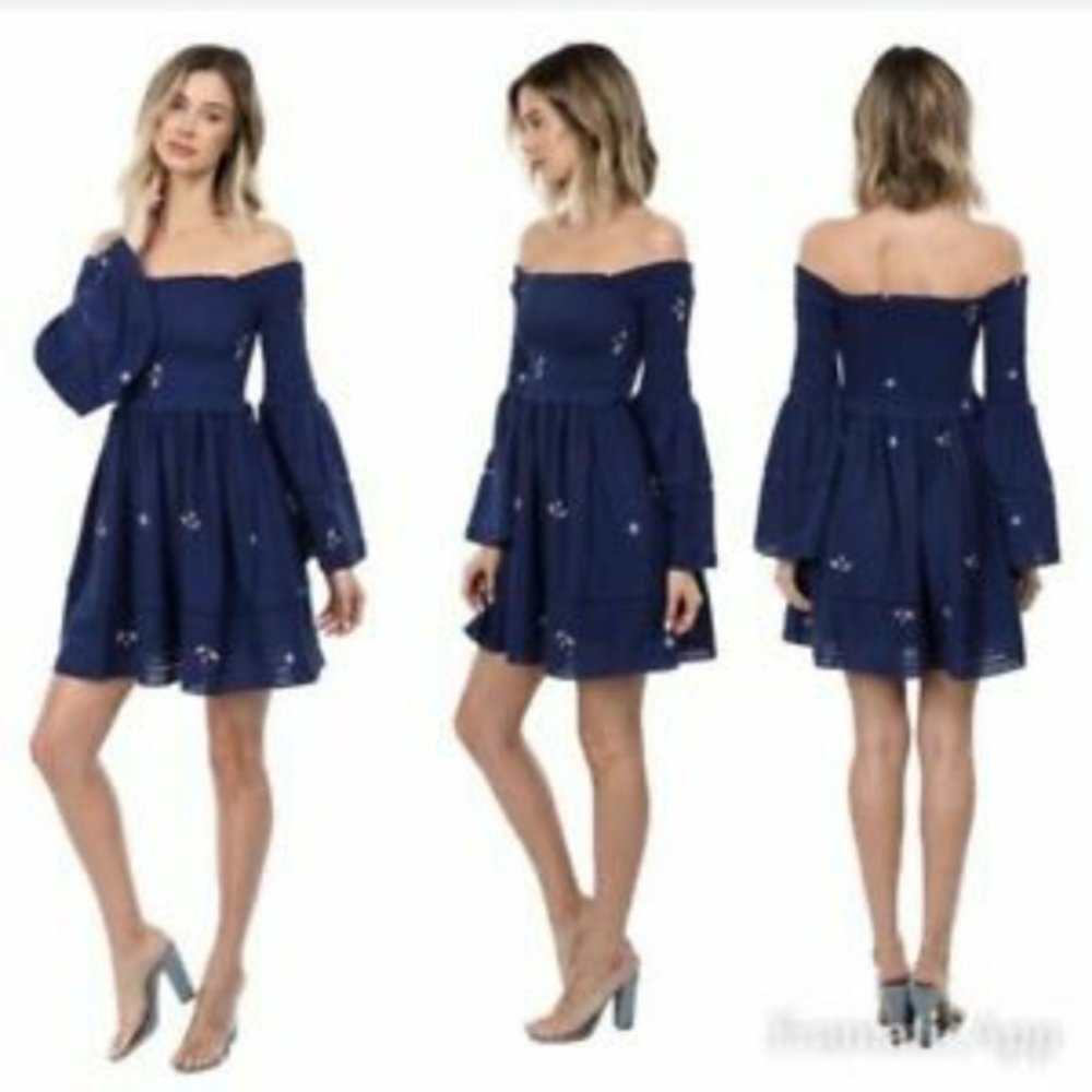 FREE PEOPLE Counting Daisies Mini Dress w/ Pockets NWT sz S